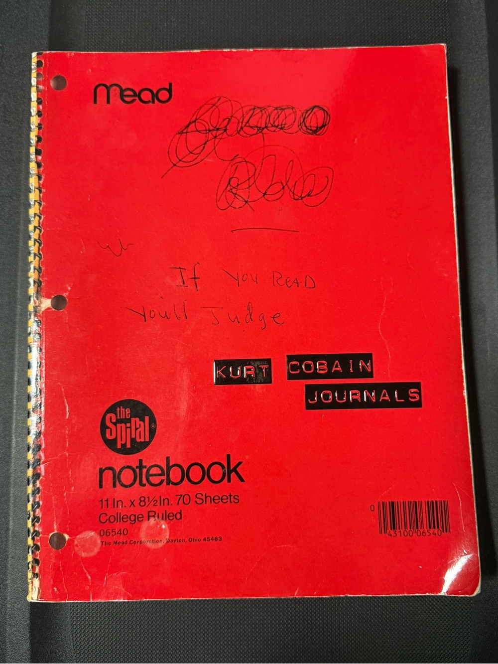 Kurt Cobain Journals Paperback Nirvana Grunge Music Book